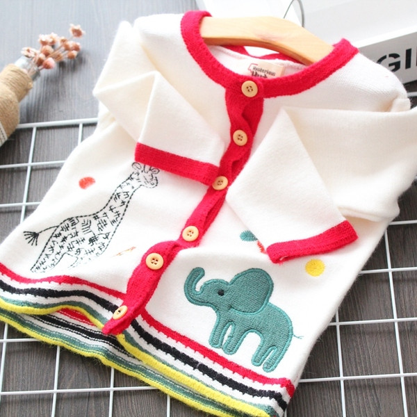 Vesta copii model nou pentru fete cu nasturi alb