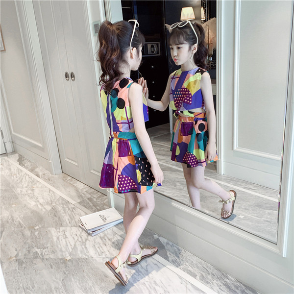 Set modern pentru copii cu motive geometrice pentru fete