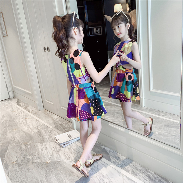 Set modern pentru copii cu motive geometrice pentru fete