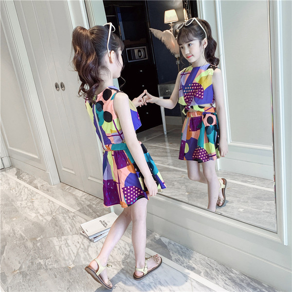 Set modern pentru copii cu motive geometrice pentru fete