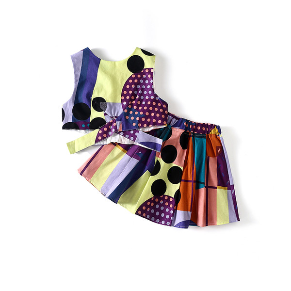 Set modern pentru copii cu motive geometrice pentru fete