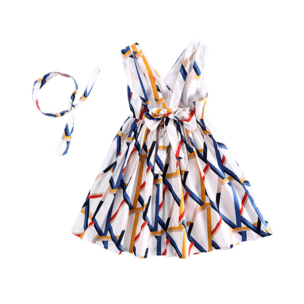 Rochie eleganta pentru copii pentru fete - model decupat in alb cu panglica