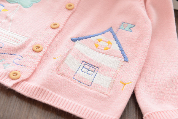 Vesta casual pentru copii pentru fete in roz