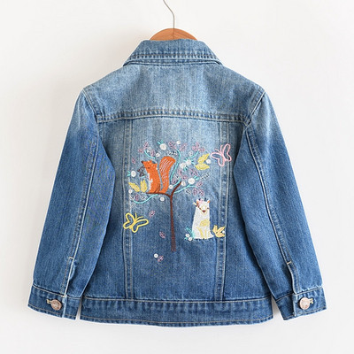 Geaca moderna pentru copii pentru fete in albastru