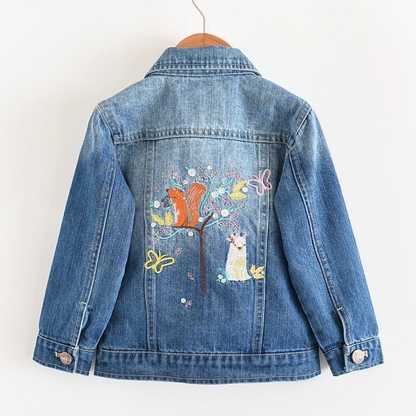 Geaca moderna pentru copii pentru fete in albastru