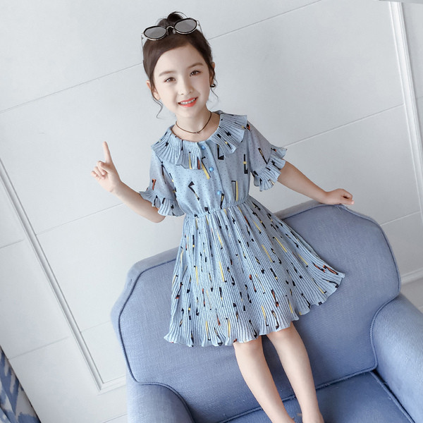 Rochie actuala pentru copii in doua culori cu buline