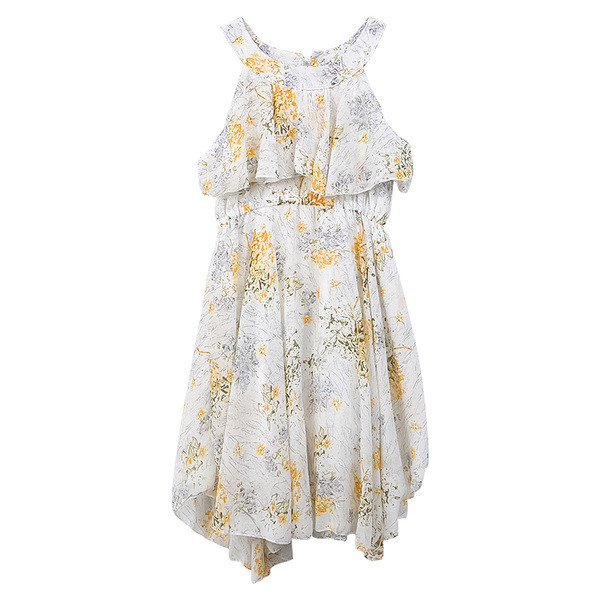 Rochie eleganta pentru copii pentru fete in doua culori cu motive florale