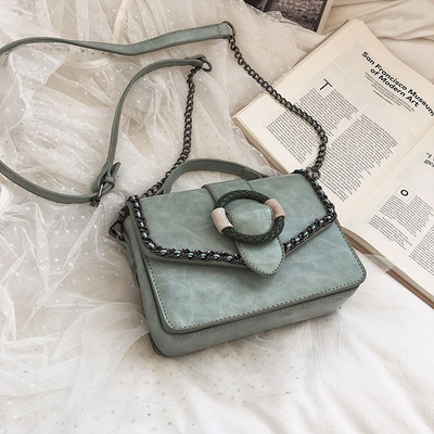 Geanta de dama moderna cu element metalic in mai multe culori