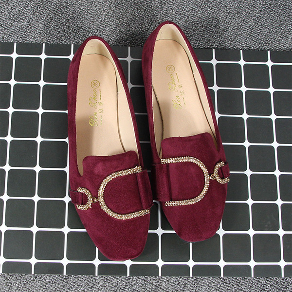 Pantofi casual dama din piele intoarsa ecologica cu element metalic in mai multe culori