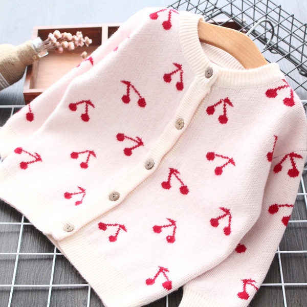 Cardigan pentru fete pentru copii cu decolteu O si nasturi