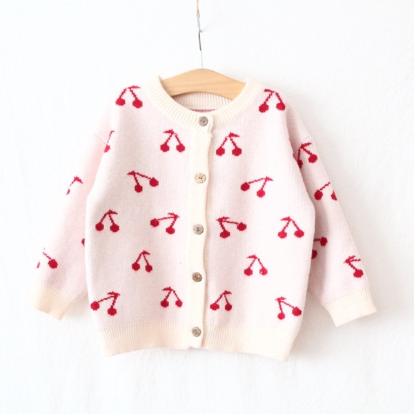 Cardigan pentru fete pentru copii cu decolteu O si nasturi