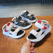 Sandale pentru copii alb si negru pentru baieti