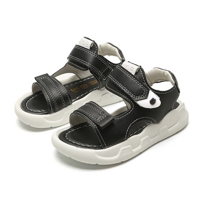 Sandale pentru copii alb si negru pentru baieti