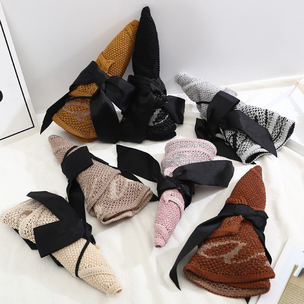 Palarie de plaja dama cu panglica in mai multe culori