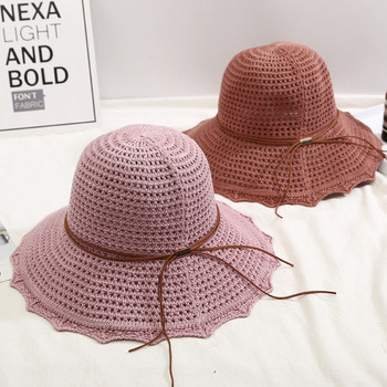 Palarie de vara dama cu element de legatura in mai multe culori