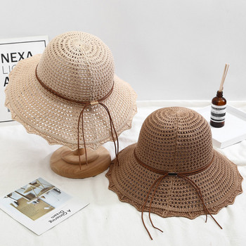 Palarie de vara dama cu element de legatura in mai multe culori