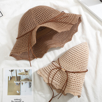 Palarie de vara dama cu element de legatura in mai multe culori