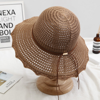 Palarie de vara dama cu element de legatura in mai multe culori