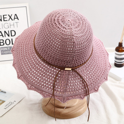 Palarie de vara dama cu element de legatura in mai multe culori