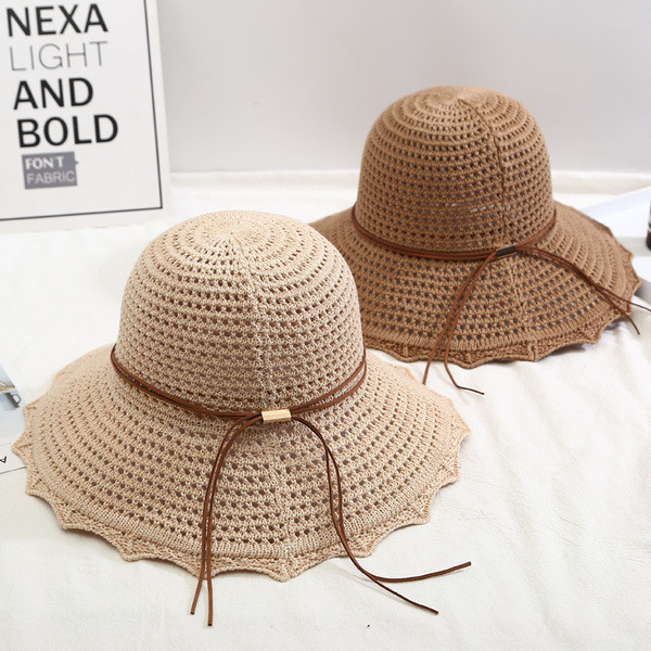 Palarie de vara dama cu element de legatura in mai multe culori