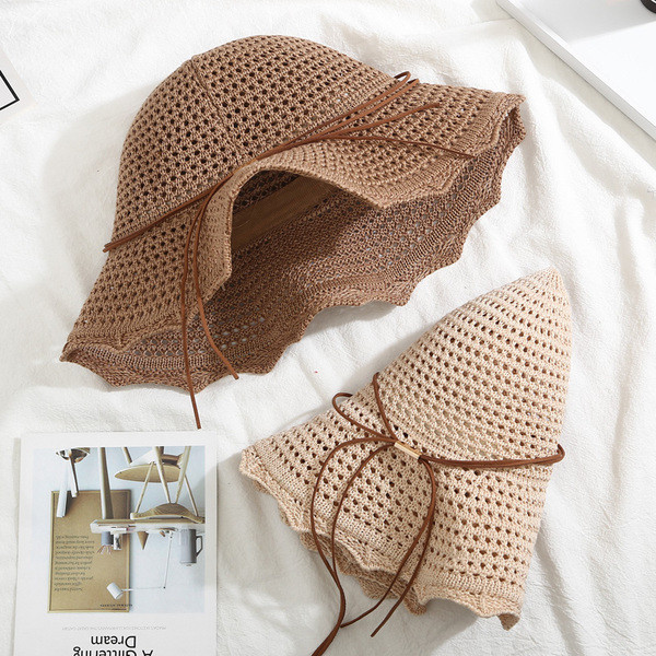 Palarie de vara dama cu element de legatura in mai multe culori