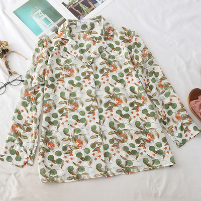 Cămașă de damă modernă model larg cu model colorat și mâneci lungi