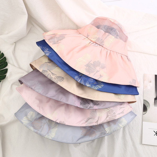 Palarie moderna de dama cu model floral in mai multe culori