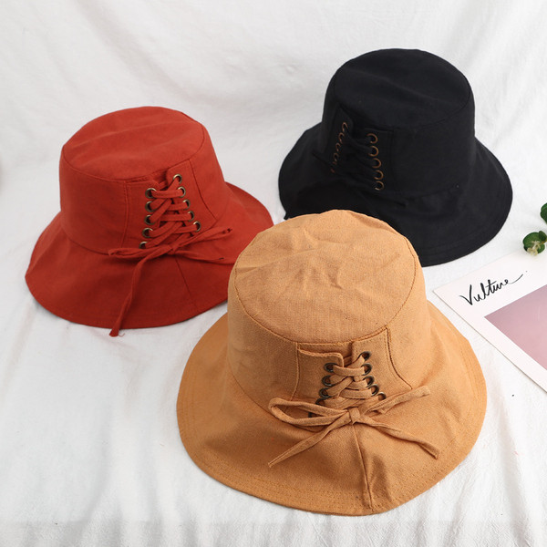 Palarie casual dama cu cravate in mai multe culori