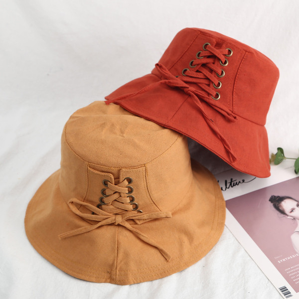 Palarie casual dama cu cravate in mai multe culori