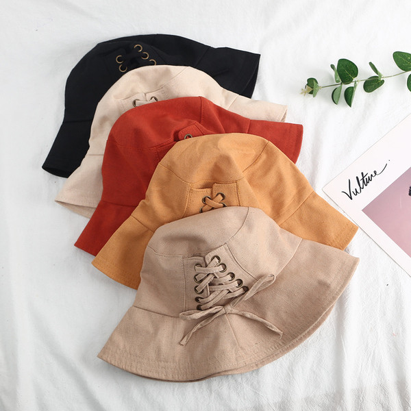 Palarie casual dama cu cravate in mai multe culori