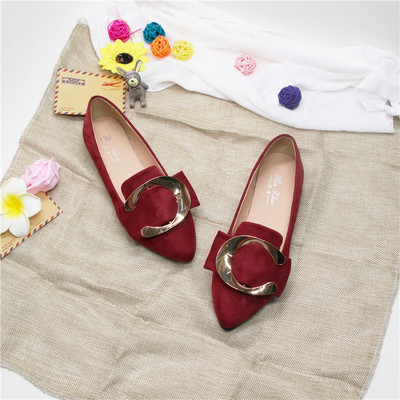 Mocasini casual dama in patru culori din piele intoarsa ecologica cu catarama