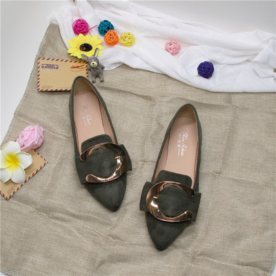 Mocasini casual dama in patru culori din piele intoarsa ecologica cu catarama