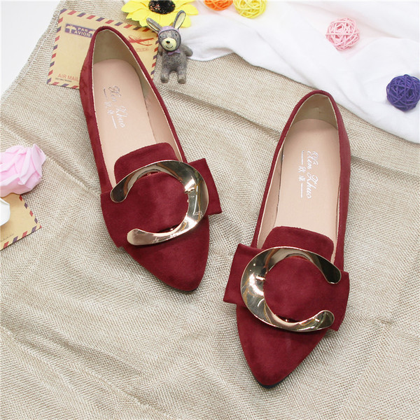 Mocasini casual dama in patru culori din piele intoarsa ecologica cu catarama