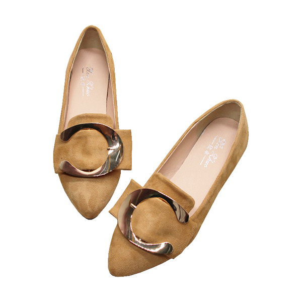 Mocasini casual dama in patru culori din piele intoarsa ecologica cu catarama