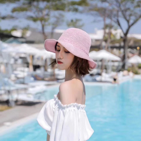 Pălărie de plajă pentru femei în mai multe culori diferite