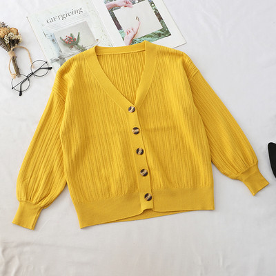 Cardigan casual dama cu nasturi in diferite culori