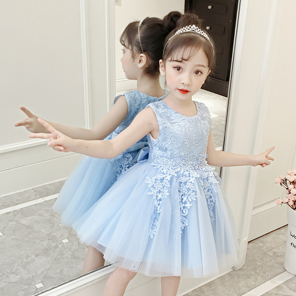 Rochie eleganta pentru copii pentru fete in trei culori cu dantela