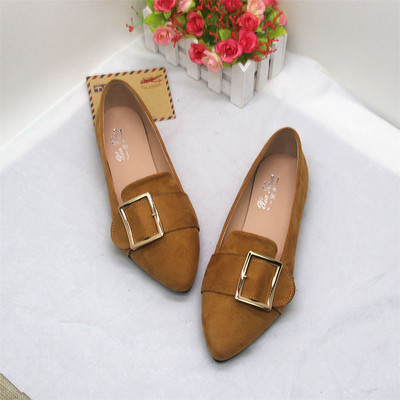 Mocasini de dama din piele intoarsa ecologica cu catarama in patru culori