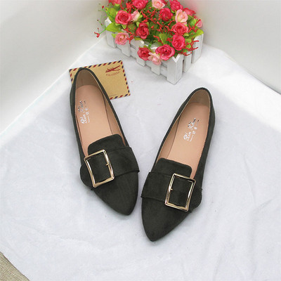 Mocasini de dama din piele intoarsa ecologica cu catarama in patru culori