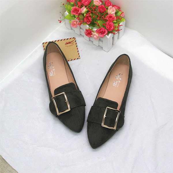 Mocasini de dama din piele intoarsa ecologica cu catarama in patru culori