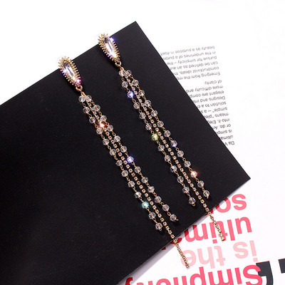 Cercei lungi de dama cu margele - de culoare aurie