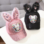 Pălărie modernă pentru copii cu element 3D și paiete