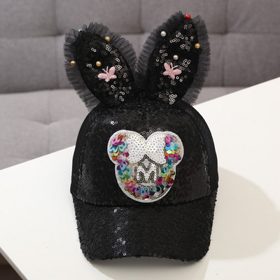 Pălărie modernă pentru copii cu element 3D și paiete