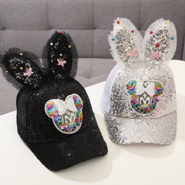 Pălărie modernă pentru copii cu element 3D și paiete