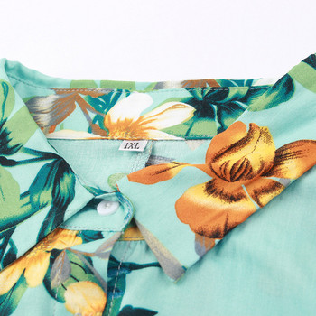 Rochie lungă de damă cu mâneci lungi și legături în talie cu model albastru și floral