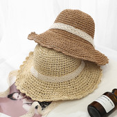 Palarie de plaja dama in doua culori