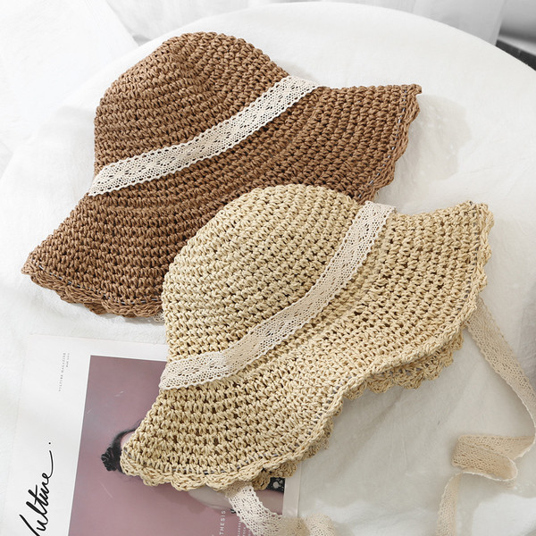 Palarie de plaja dama in doua culori