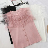 Cămașă elegantă de vară de damă cu decolteu O în mai multe culori