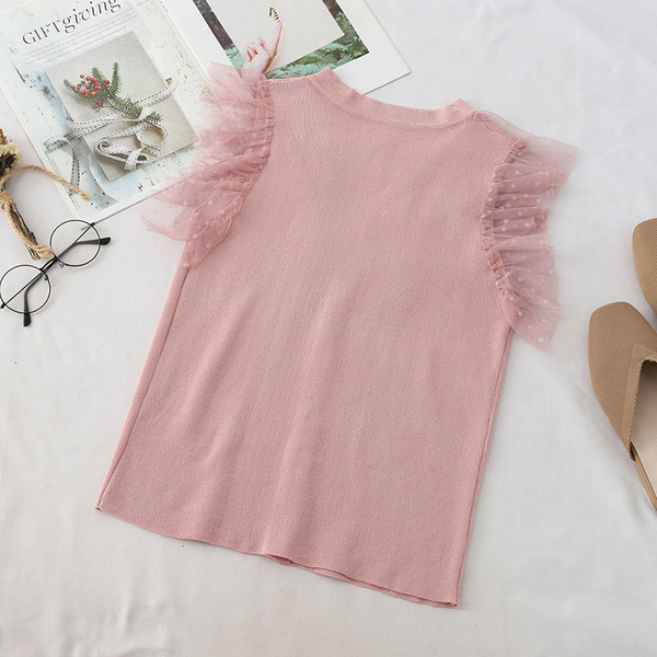 Cămașă elegantă de vară de damă cu decolteu O în mai multe culori