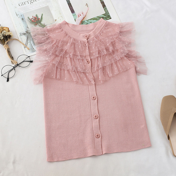 Cămașă elegantă de vară de damă cu decolteu O în mai multe culori